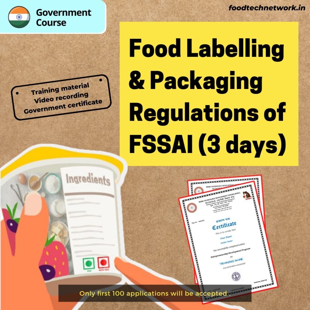 Labelling Display and Packaging Materials Regulations of FSSAI