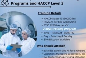 Food Safety Internal Auditor Training Programs FSMS, FSSC and HACCP Level 3