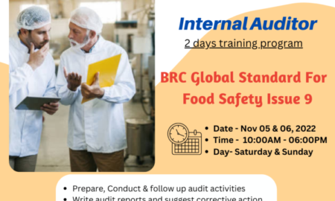 Internal Auditor BRC Global Standard for food safety Issue 9
