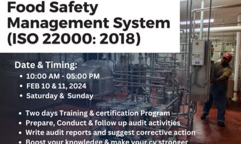 Food Safety Managment System ISO 22000 : 2018 – Internal Auditor Training & Certification