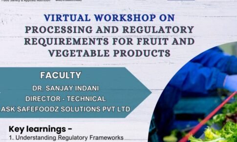Free Virtual workshop on Processing and Regulatory Requirements for Fruit and Vegetable Products