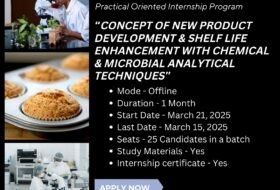 Offline Internship on “Concept of New Product Development & Shelf Life Enhancement with Chemical & Microbial Analytical Techniques”